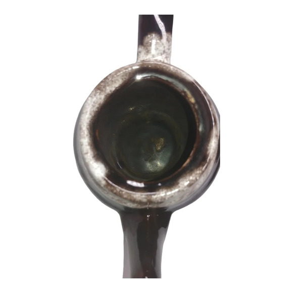 Vintage Hamilton Royal Canadian Pottery  two-tone brown glazed teapot - Picture 5 of 10